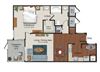 1 Bedroom A 1 Bath Floor Plan 1 Bedroom A 1 Bath Floor Plan at Water's Edge Apartments, Florida